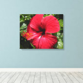 Toile Hibiscus en rouge (Insitu (Plancher de Bois))
