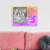 Toile Hibiscus Et Papillon Créez Votre Propre Photo (Insitu(Salon))