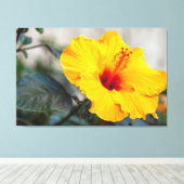 Toile Hibiscus jaune (Insitu (Plancher de Bois))