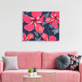 Toile Hibiscus Tropical Fleurs été Design (Insitu(Salon))