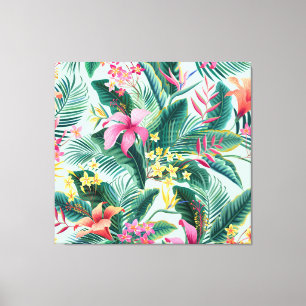 Toile Hibiscus tropicaux : Motif Floral sans joint