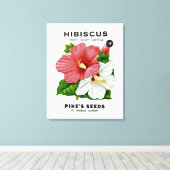 Toile Hibiscus Vintage Seed Packet (Insitu (Plancher de Bois))