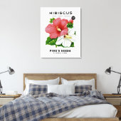 Toile Hibiscus Vintage Seed Packet (Insitu(Chambre))