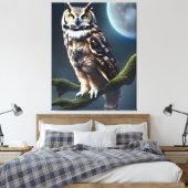 Toile Hibou à la nuit (Insitu(Chambre))