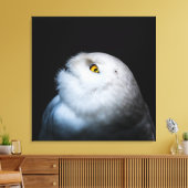 Toile Hibou des neiges blanc d'hiver (Insitu(Salon))