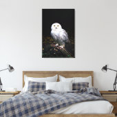 Toile Hibou des neiges majestueux d'hiver (Insitu(Chambre))