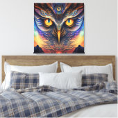 Toile Hibou Esprit Animal Neon Sagesse Profond Connexion (Insitu(Chambre))
