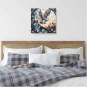 Toile Hibou et loup Mosaic Ai Art (Insitu(Chambre))
