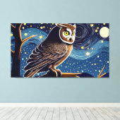 Toile Hibou nocturne  (Insitu (Plancher de Bois))