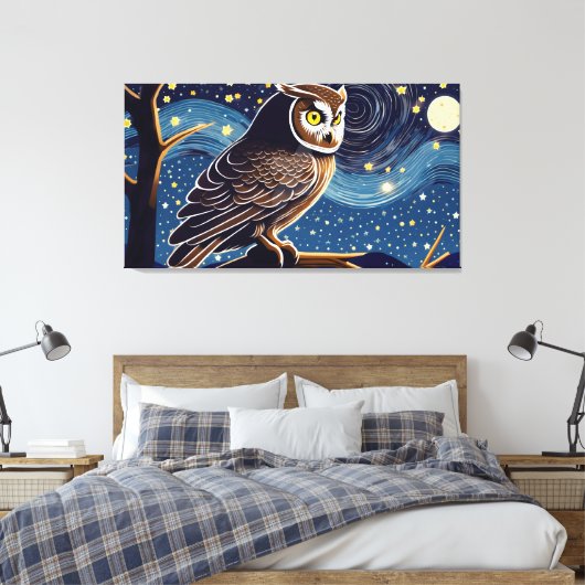 Toile Hibou nocturne  (Insitu(Chambre))