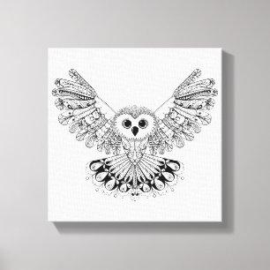 Toile Hibou noir 6 de style