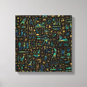 Toile Hiéroglyphes égyptiens anciens Marbre et or (Recto)