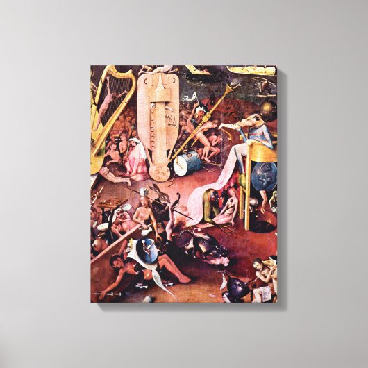 Toile Hieronymus Bosch - Le Jardin de l'Enfer, détail (Recto)