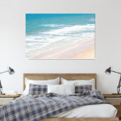 Toile High Angle View of Turquoise Ocean Waves on Sandy  (Insitu(Chambre))