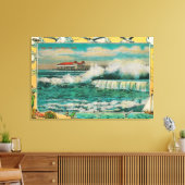 Toile High Tide à Long Beach, Californie (Insitu(Salon))