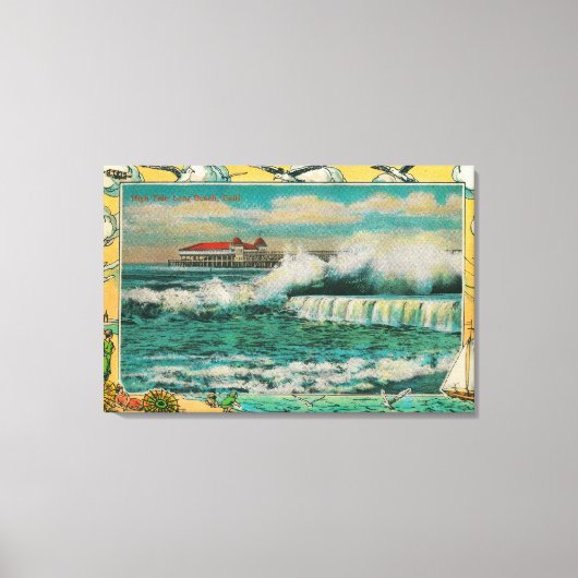 Toile High Tide à Long Beach, Californie (Recto)