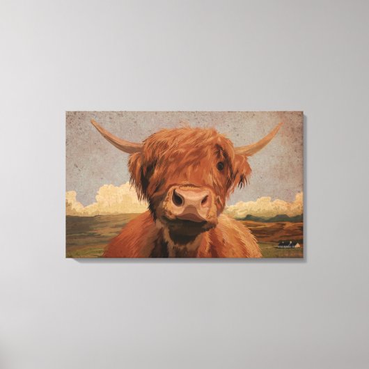 Toile Highland Cow (Recto)