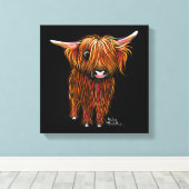 Toile HiGHLaND CoW PRiNT ‘ PoRiDGe ‘ SHiRLeY MacARTHuR (Insitu (Plancher de Bois))