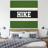 Toile HIKE Fun Forest Green Black White Yellow Stripes (Insitu(Chambre))