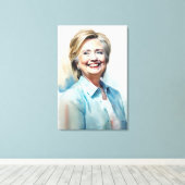 Toile Hillary Clinton FFFFA [Personnages célèbres Art] (Insitu (Plancher de Bois))