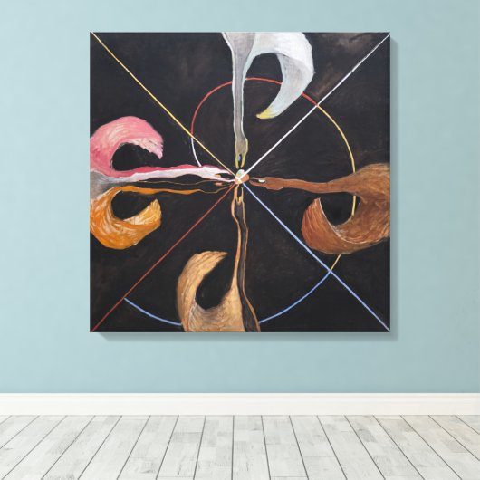 Toile Hilma Af Klint, Le Swan No.7, Art Abstrait (Insitu (Plancher de Bois))