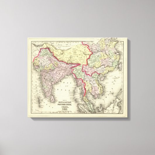 Toile Hindoostan, Inde, Chine, Tibet (Recto)
