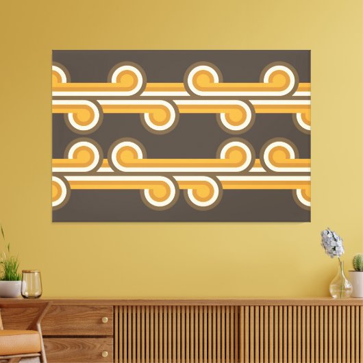 Toile Hip Abstrait Wave Curls Fusion Industrielle Art (Insitu(Salon))