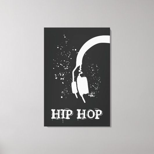 Toile Hip hop effet inverse graphique Abstrait casque (Recto)