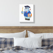 Toile Hippo comme professeur avec livre (Insitu(Chambre))