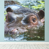Toile Hippo Dans Le Triptyque De L'Eau (Insitu (Plancher de Bois))