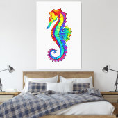 Toile Hippocampe polygonal arc-en-ciel (Insitu(Chambre))