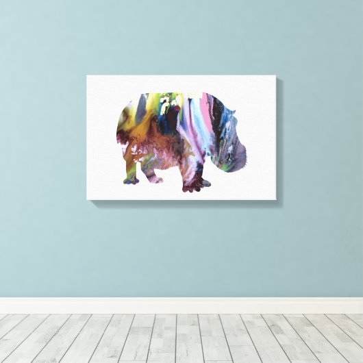 Toile Hippopotame (Insitu (Plancher de Bois))