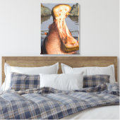 Toile Hippopotame bâillant, Tanzanie (Insitu(Chambre))