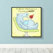 Toile Hippopotamus de contrôle dentaire (Insitu (Plancher de Bois))