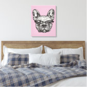 Toile Hipster Bulldog (Insitu(Chambre))