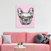 Toile Hipster Bulldog (Insitu(Salon))