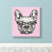 Toile Hipster Bulldog (Insitu (Plancher de Bois))