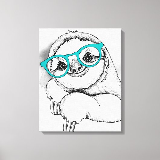 Toile Hipster Sloth (Recto)