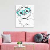 Toile Hipster Sloth (Insitu(Salon))