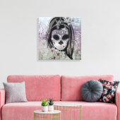 Toile Hipster Sugar Skull Lady (Insitu(Salon))