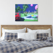 Toile hiroshi nagai art peintures ville pop et avion (Insitu(Chambre))