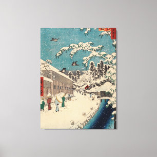 Toile Hiroshige hiver paysage Japon pays