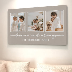 Toile Histoires de famille Greige Customisé Photo Collag