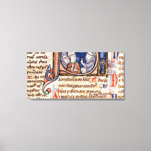 Toile Historiated parafent "S" dépeignant pape Gregory