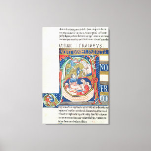 Toile Historié initial 'A' montrant Daniel