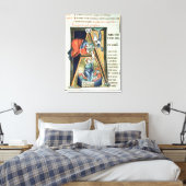 Toile Historié initial 'A' représentant Daniel (Insitu(Chambre))