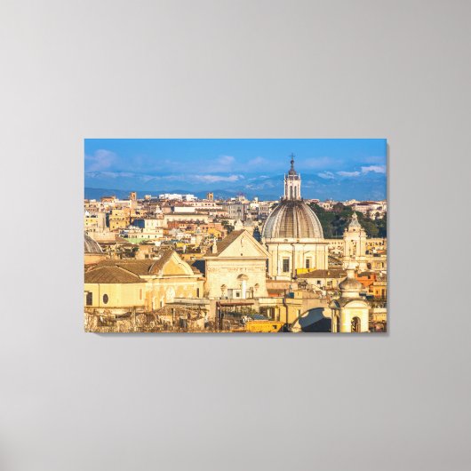 Toile Historique Rome ville skyline dômes et flèches Ita (Recto)