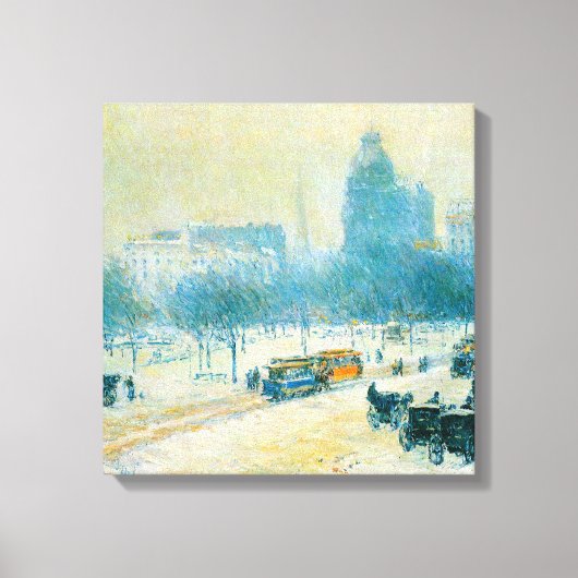 Toile Hiver en Union Carré par Frederick Childe Hassam (Recto)
