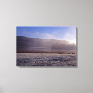 Toile Hiver froid matin Esthwaite Eau Angleterre
