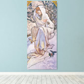 Toile Hiver (Quatre Saisons), Alphonse Mucha (Insitu (Plancher de Bois))